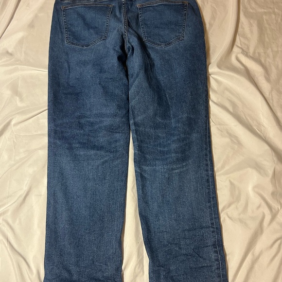 Lands' End Womens SZ 12 Petite High Rise Straight Leg Jeans Dark Wash Blue Denim - Picture 5 of 8